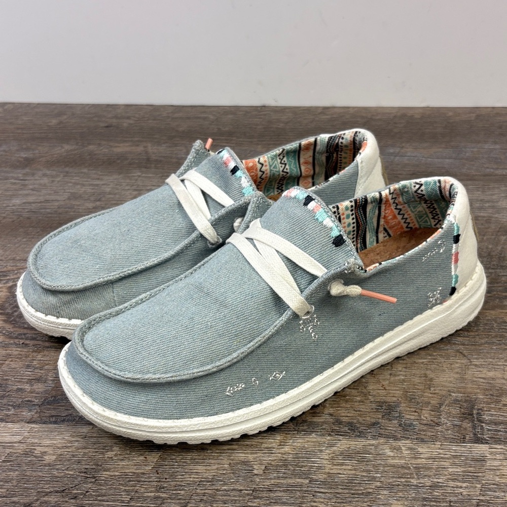 Hey Dude Wendy Boho Light Denim Women’s Size 7